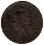 Argentinien 2 Centavos 1888 Kupfermünze