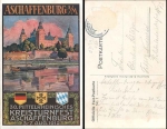Aschaffenburg 30th Central Rhine District Gymnastics Festival, artist card A. Hock o 1912