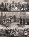 Asia national customs original steel engraving by Henry Winkles after G Heck around 1850