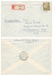 BRD Heuss Michel 191 single franking on R-letter o Neuss1 4.8.1955