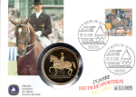 BRD Numisbrief Deutsche Sporthilfe Dressurreiten Josef Neckermann 1992 mit Medaille