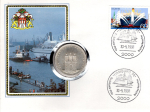 BRD Numisbrief mit 10 DM 1989 J Hafen Hamburg 1991