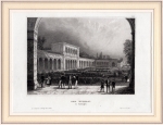 Bad Kissingen Kursaal original steel engraving around 1850 