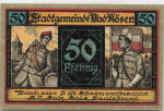 Bad Kösen emergency money note, 50 Pfennig, 1921, fraternity member