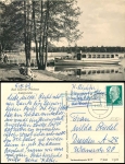 15864 Diensdorf about Beeskow country postmark on postcard excursion boat 