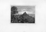 Badenweiler original steel engraving by Corradi to Umbach around 1850 