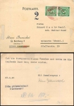 Bamberg 3 roter ovaler Gebühr bezahlt Stempel auf Postkarte o 23.4.1946 nach Schwerin