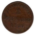 Bayern 2 Pfennig 1860 Maximilian II.