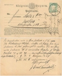 Bavaria Kingdom postcard postal stationery 2 Kreuzer from Munich I 26.6. to Berlin