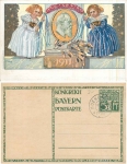 Bavaria Prinzregen Luitpold 90th birthday 1821-1911 artist card Diez