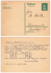 Beethoven 8 Pfennig postal stationery German Empire reply card 1929 *