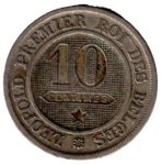 Belgien 10 Centimes 1862 Leopold I