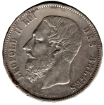 Belgien 5 Francs 5 Frank 1873 Leopold II Silbermünze