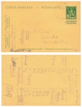 Belgium Carte Postale 5 C postal stationery o 1914 to Dresden