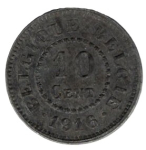 Belgien Deutsche Besetzung 1. Weltkrieg 5 Cent (5 Centimes) 1916