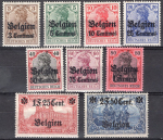 Belgien deutsche Besetzung 1-9 * ungebraucht mit Falz 1.WK 1914