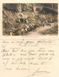 Belgian Congo Terrasiers noirs au travail railway construction circa 1920