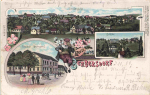 09661 Berbersdorf Striegistal Sachsen Schule Gasthof Litho o 1900