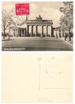 Berlin Brandenburg Gate with special cancellation Berlin Christmas market December 6th, 1958