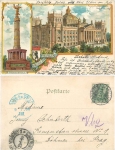 Berlin Reichstag Building Victory Column Litho o 8.7.1901