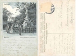 Tiergarten Berlin Goethe Denkmal Litho gebr. ca. 1905