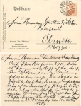 Grunewald Berlin card with advertising overprint Holzhandlung Döring o 25.11.1917