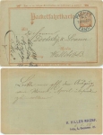 Berlin packet ticket 2 Pfennig o 7.5.1881 private post office