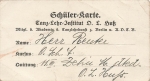 Berlin dance teacher institute O L Huß student card around 1930