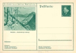 Visit beautiful Silesia! Waldenburg Mountains postal stationary 6 Pfennig Ebert *around 1930