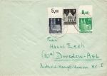 Bi-Zone building series 2 8 10 Pfennig on letter o Neuss2 March 27, 1948 to Dresden