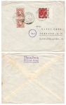 Bi-Zone network imprint 8 Pfennig and Michel 69 on letter o Neuss1 1.9.1948 to Dresden