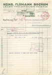 Bochum Lerder drive belt factory Heinr. Flümann letterhead 1934