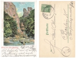 Bodethal railway postmark Magdeburg Thale train 375 January 24, 1901