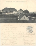 Bohemian Zinnwald Gasthof singer greeting postcard 1910