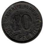Bonn-Sieg district emergency money 10 pfennigs 1919 emergency coin