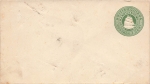 British Guiana 1 cent sailing ship green postal stationery cover around 1896 *