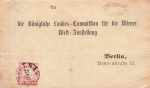 Breast plate small Michel 4 on a letter cutout o Fulda October 21, 1872 to the Berlin Commission of the Vienna World Exhibition