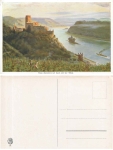 Ruine Gutenfels bei Caub Künstlerkarte H Hoffmann um 1920