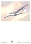 CA-7 glider artist card Soviet Union *ca.1983