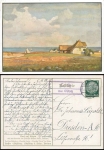 01665 Canitz über Oschatz Landpoststempel auf Künstlerkarte Richard Kaiser 
