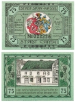 Canth Schlesien75 Pfennig um 1920 Notgeld