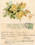 Catherina Klein yellow roses artist card o o 20.9.1914