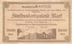 Chemnitz Five hundred thousand marks 1923 emergency money