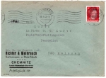 Chemnitz OPD blackening AP 788 12 Pfg Hitler 2.8.1945 to Meissen