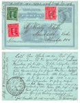 Chile Correos Tarjeta Postal stationary o around 1900 to Neustadt in Saxony