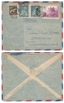 Chile airmail letter o October 5, 1951 to Halle