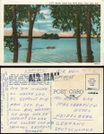 Clear Lake Kasota Island from South Share Indiana gebr. ca. 1940