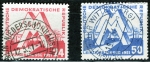 GDR Michel 282-283 o Leipzig Spring Fair 1951 day cancellation