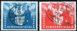 GDR Michel 284-285 o German-Polish friendship stamped