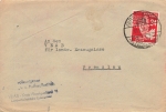 DDR Michel 279 Frieden Einzelfrankatur auf Brief o Rathenow 9.6.1951 nach Prenzlau